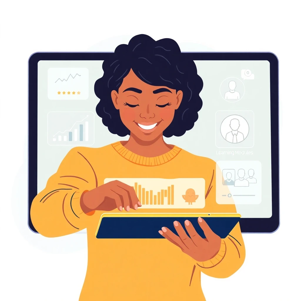 Illustration of AI enhancing financial education